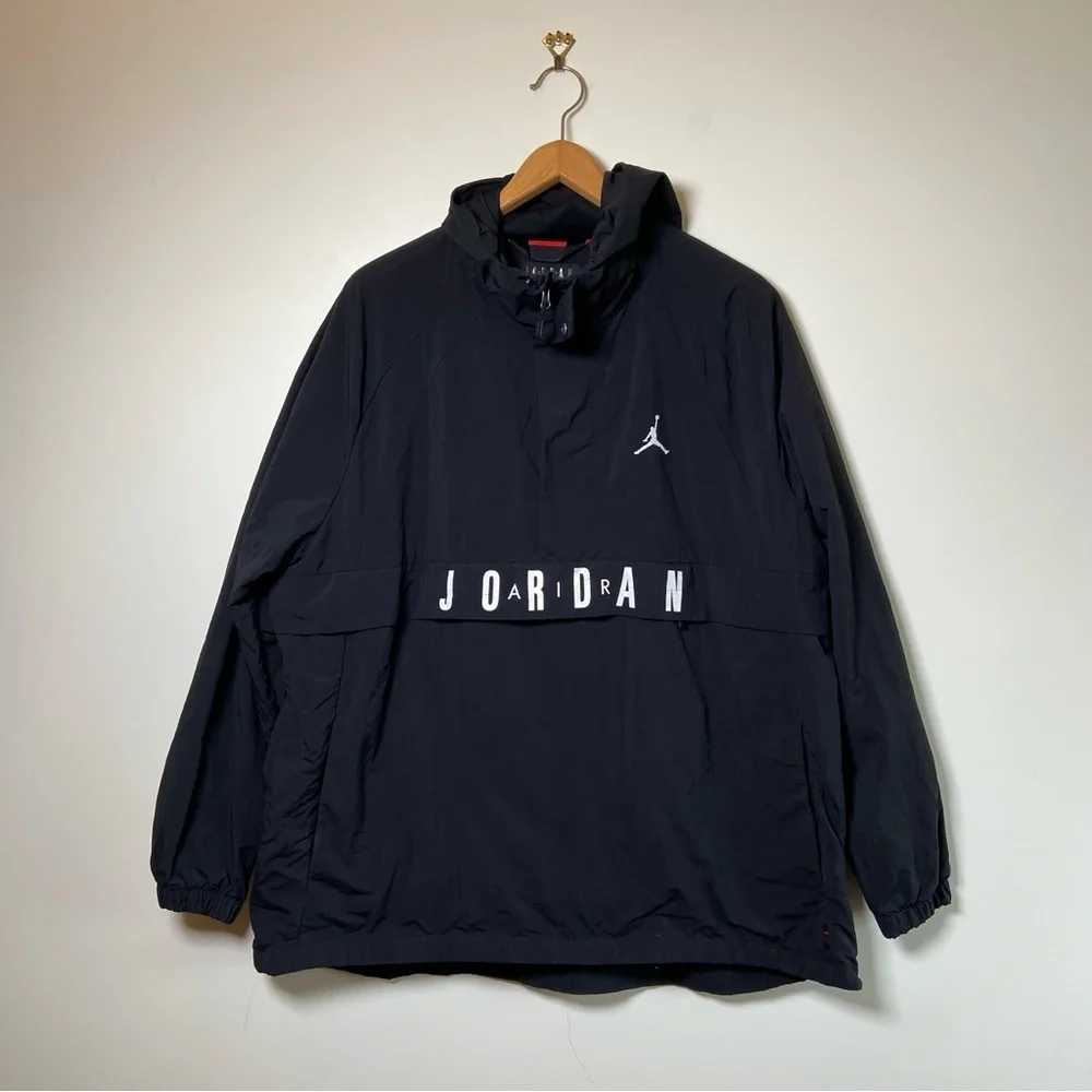美品 AIR JORDAN WINGS ANORAK XL Windbreaker Nike Jordan Air Jacket Black Jordan Wings Anorak Men's